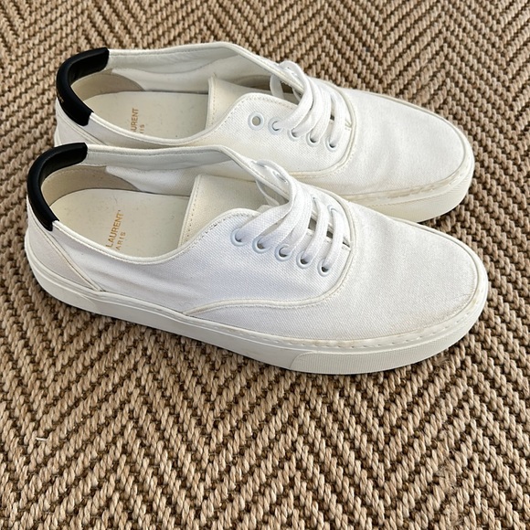 Saint Laurent white canvas sneakers - 39.5 - Picture 1 of 6